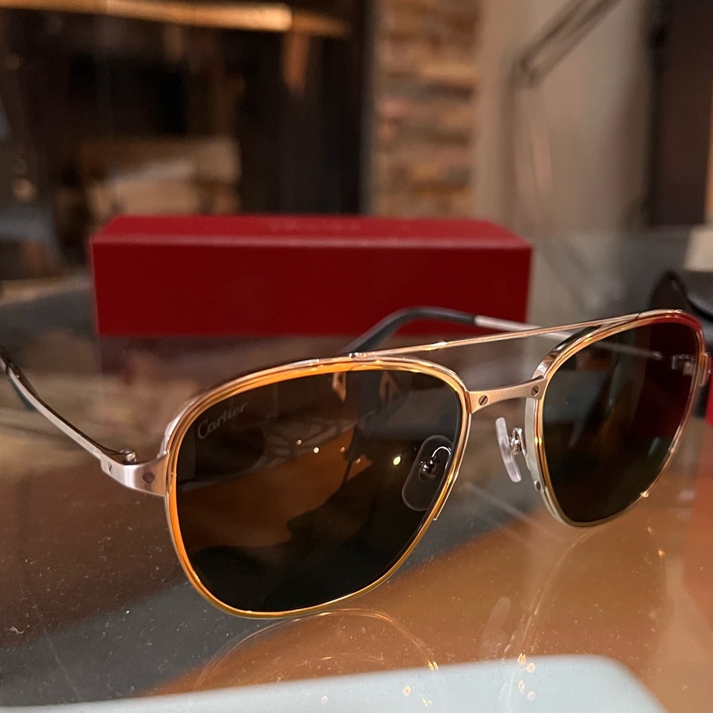 Santos de Cartier sunglasses (never worn) Pristine condition